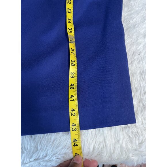 Boden Blue Chic Wool Dress Cobalt Royal Size 16 Long Style# WQ047 - Picture 6 of 10